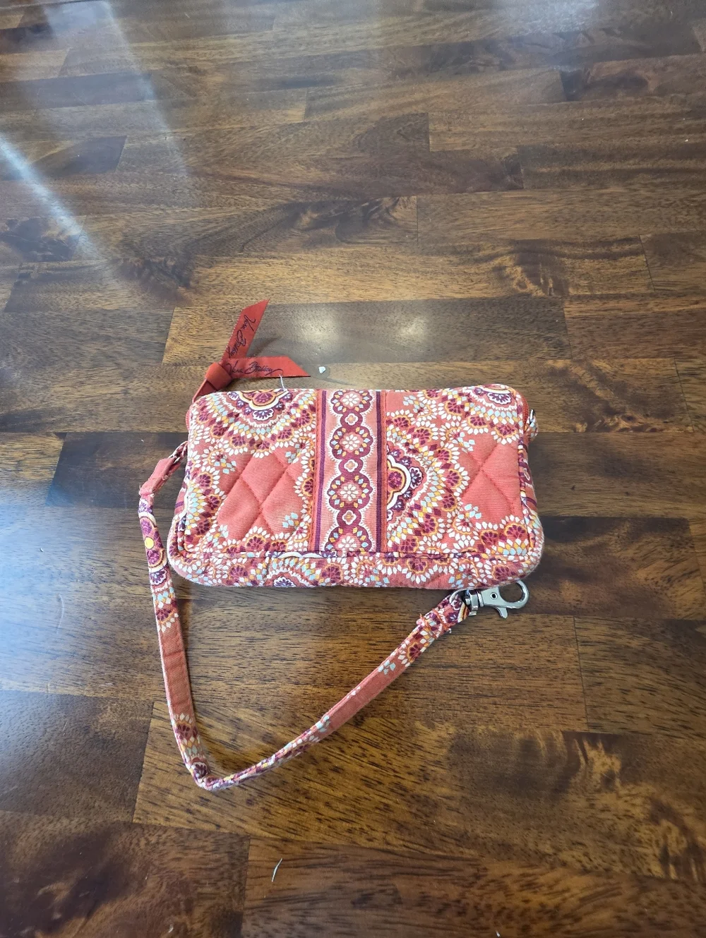 Vera Bradley Quilted Wristlet in Bright‎ Coral And A Vera Bradley Picture Frame